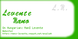levente mano business card