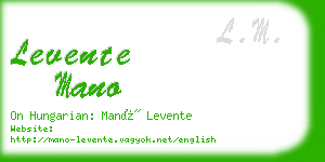 levente mano business card